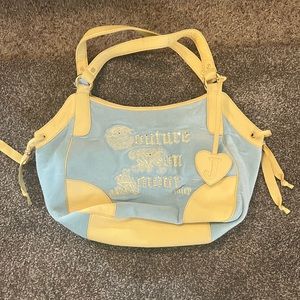 Y2K Vintage Juicy Couture blue and yellow hobo bag!